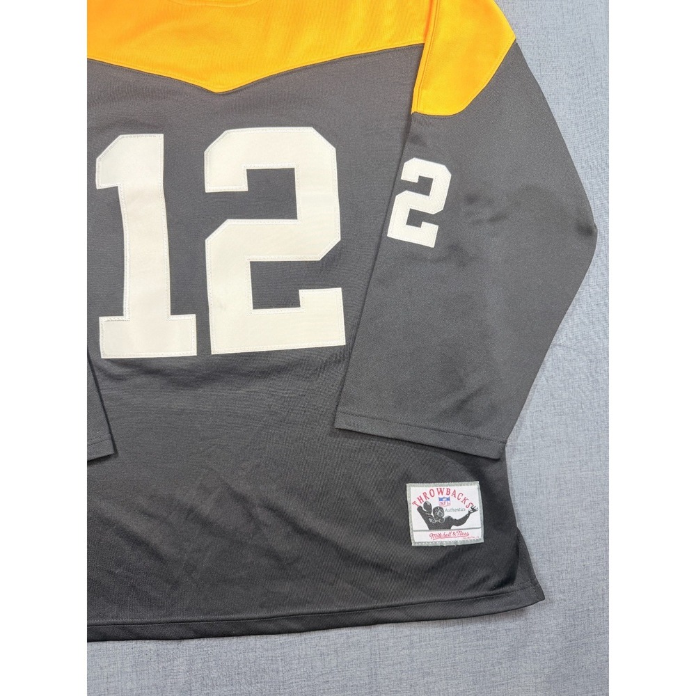 Mitchell & Ness Terry Bradshaw #12 Steelers Throwback Jersey Rare Size 52 - Picture 3 of 15